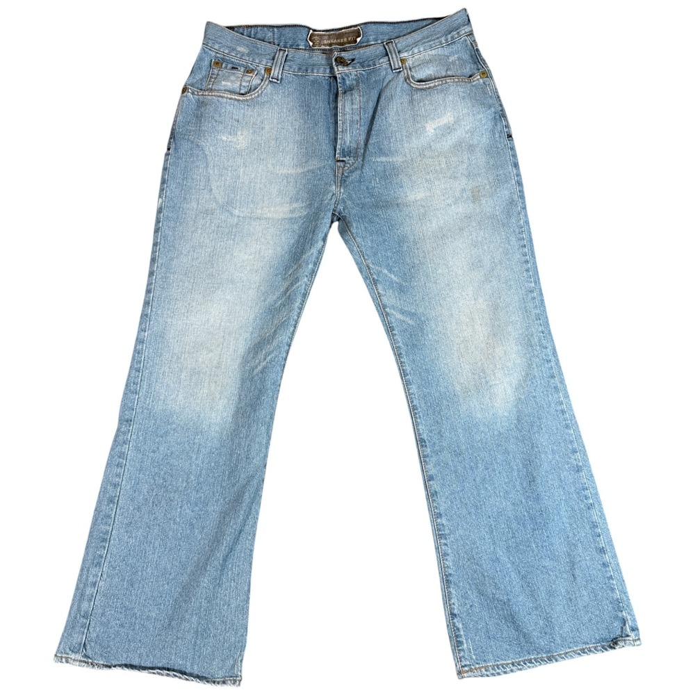 Arizona Sneaker Fit Authentic Jeans Mens 36x30 Light Blue Denim Straight Leg Y2K